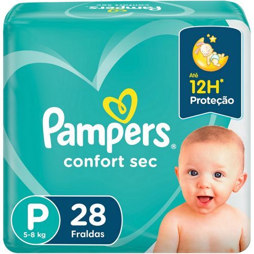 Fralda Pampers Confort Sec P 28 Tiras